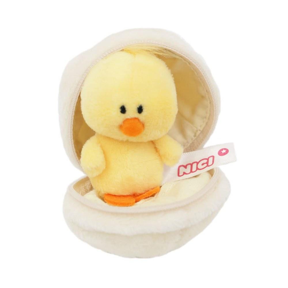 Chaveiro Nici BB Ovo e Pintinho 7cm Pelúcia Saco de Feijão Mini Tamanho