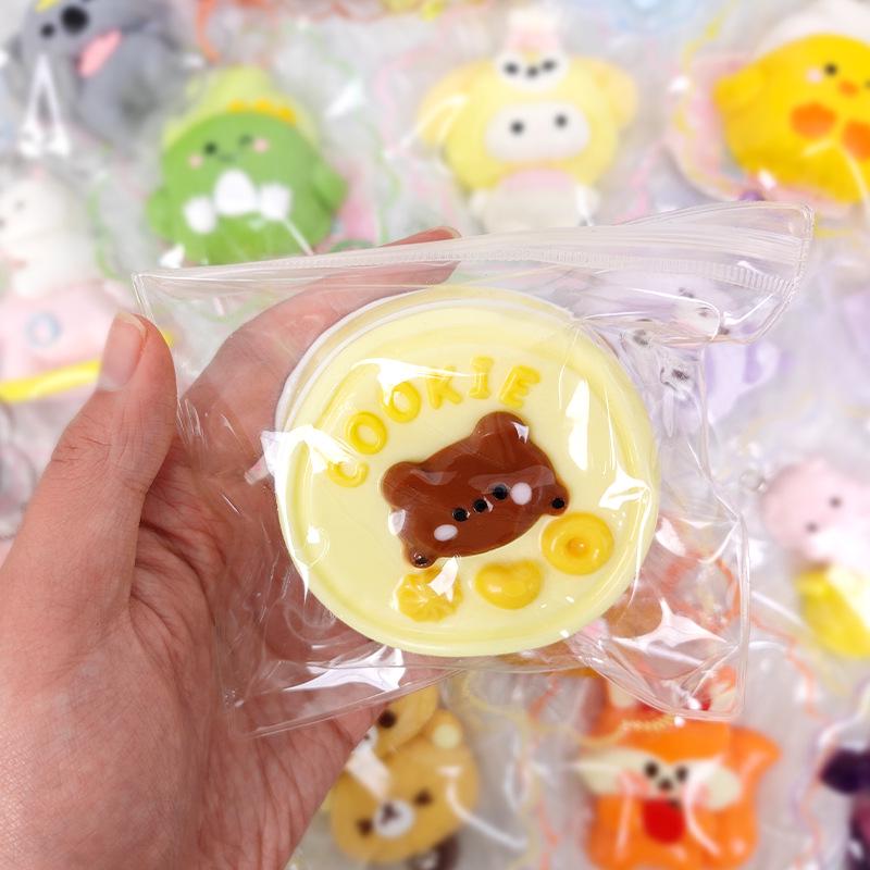 Handmade Food-Grade Silicone Cream Slime Makeup Cookie Box & Stress Relief Squeeze Toy