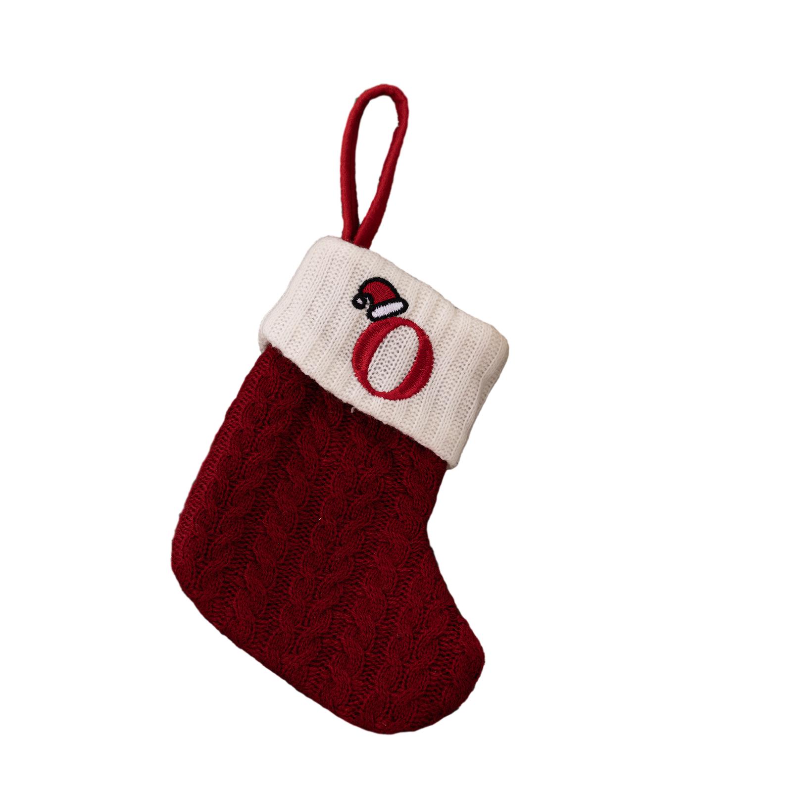 

Алфавит Рождественский чулок Рождественская елка Подвеска O