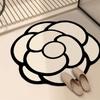 Flower Pattern Absorbent Bathroom Mat Non-slip Quick-drying Soft Diatom Mud Carpet for Home Decoration