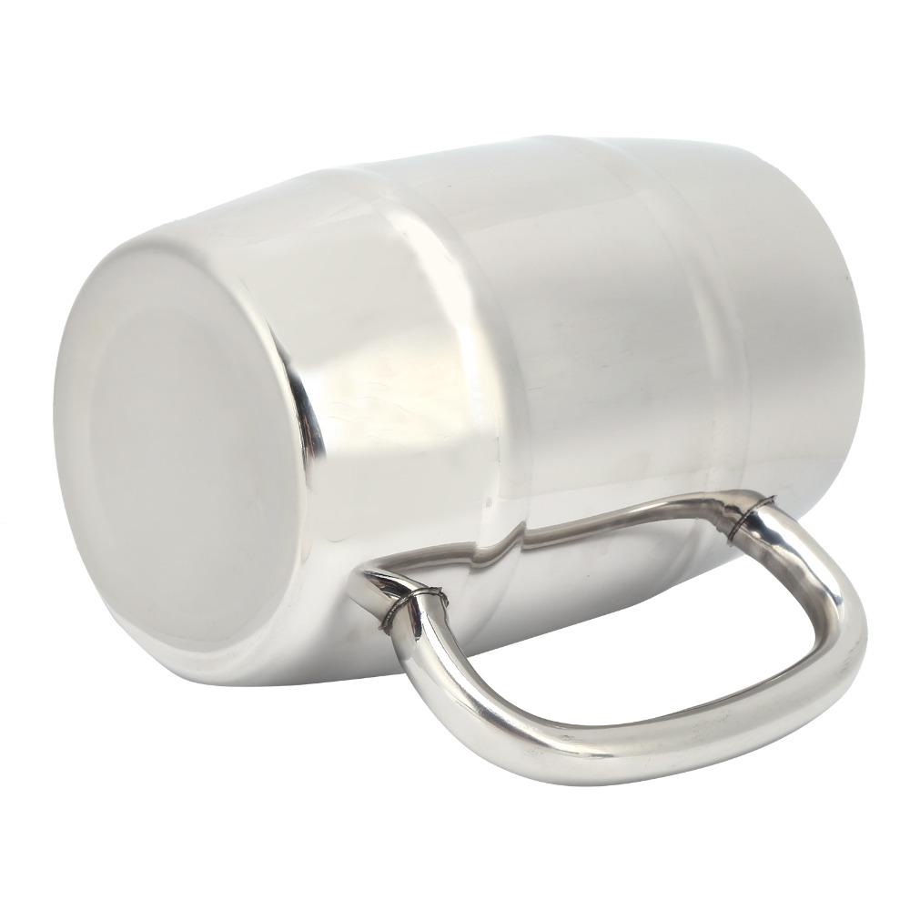 Whiskey Barrel Stainless Steel Coffee Mug Insulated Coffee Mug Indoors and Outdoors
