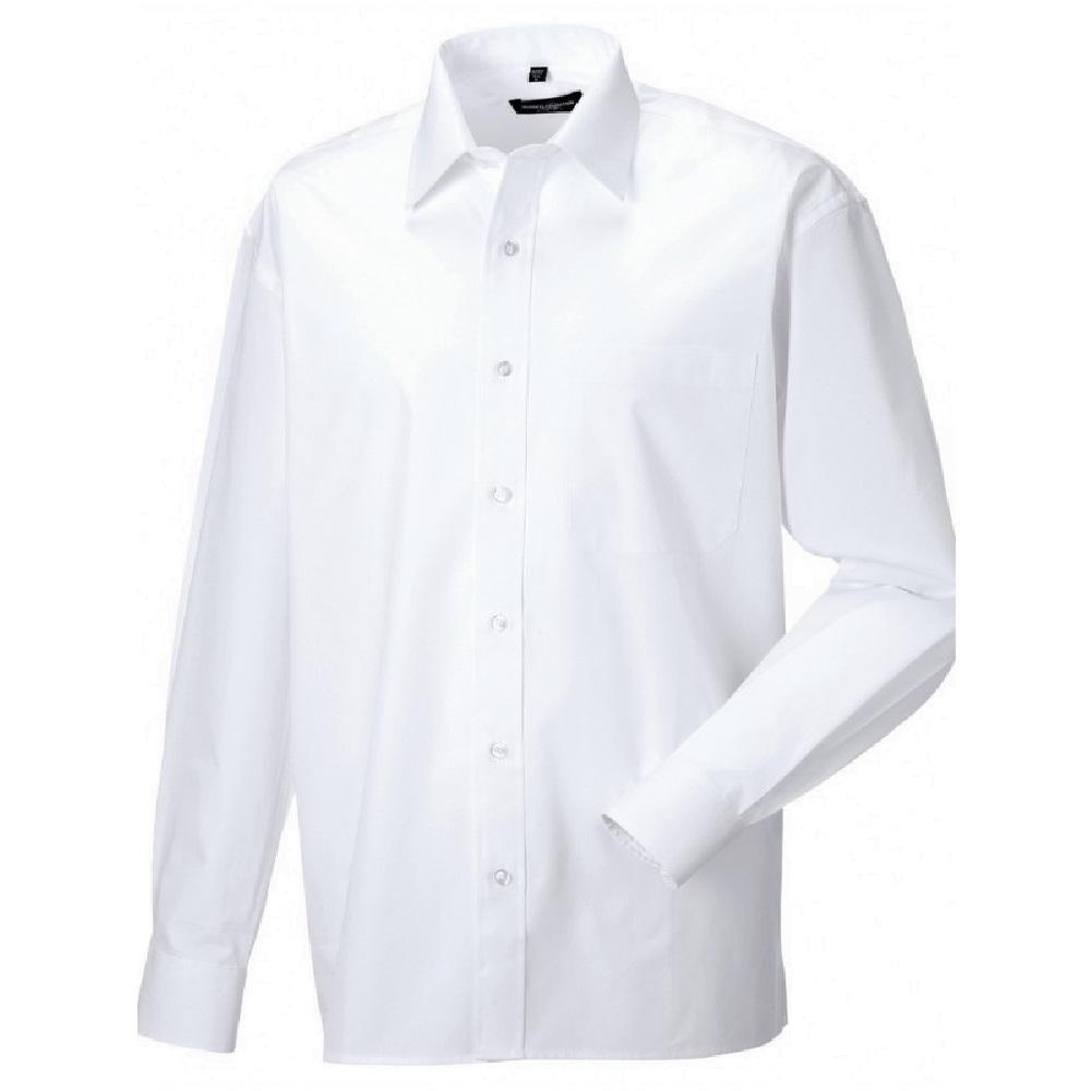 Russell Mens Long Sleeve Pure Cotton Work Shirt