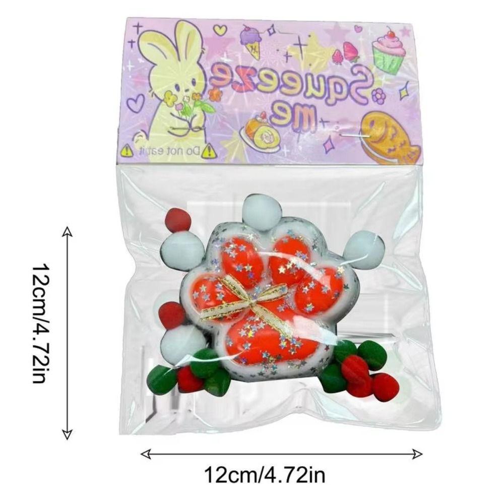 Langsam zurückfederndes Weihnachtsspielzeug mit Katzenpfoten-Knetfunktion – Knetspielzeug mit Katzenpfoten-Kneiffunktion – Weihnachtsgeschenk