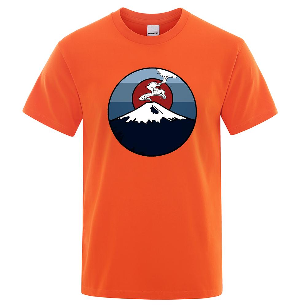 Mt. Fuji, Japan Mens T Shirt Fashion Cotton Eco-Friendly T-Shirts Summer Tee Clothes Tshirt Hip Hop Oversize Loose Men T Shirts
