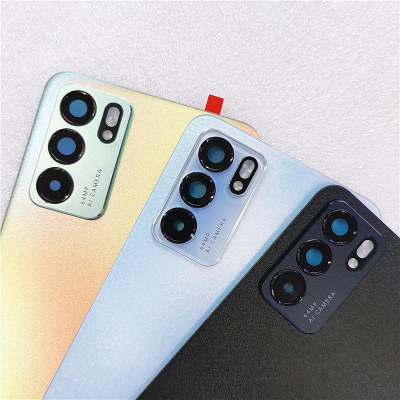 For OPPO Reno 6 5G Back Battery Cover Back Glass Cover Rear Door Housing Panel Replacement Parts