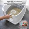 Large Fully Enclosed Cat Litter Box Front Entry Top Exit Cat Potty Toilet with Lid Litter Scoop