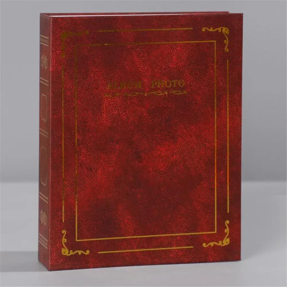 Family 6 Inch 100 Photos 16x12Cm Image Art Photo Albums Interstitial Album Classic Retro Photo Album Collection Home Decoration