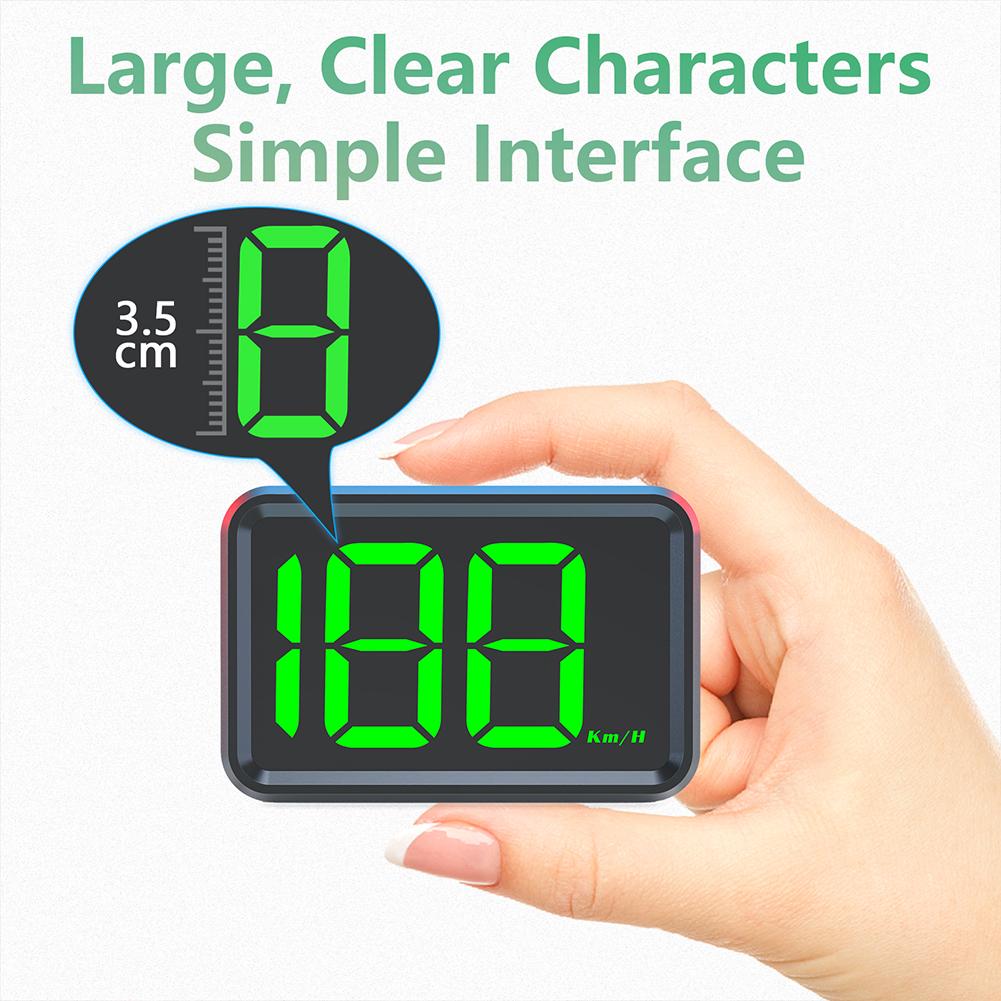 MPH Km/H Car HUD Head-up Display GPS Digital Speedometer Big Font Speed Meter Displayer For Truck Auto Electronics Part
