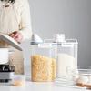 Transparenter Kunststofftank, Reisaufbewahrungsfass, Haushaltsnahrungsmittelbehälter, Getreideaufbewahrungsbox für Haferflocken, Getreide, Müsli, Nudeln