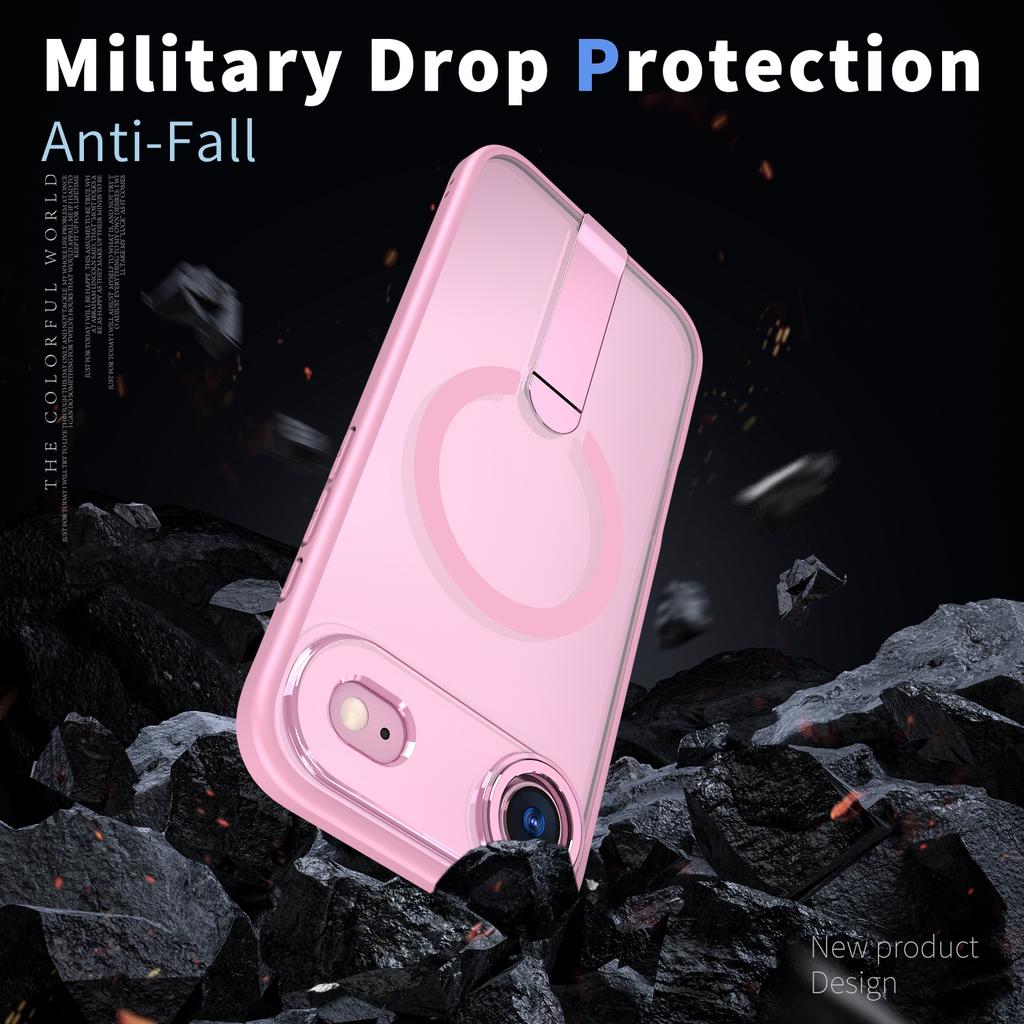 For iPhone Air Case Compatible with MagSafe Kickstand TPU + Acrylic Phone Cover