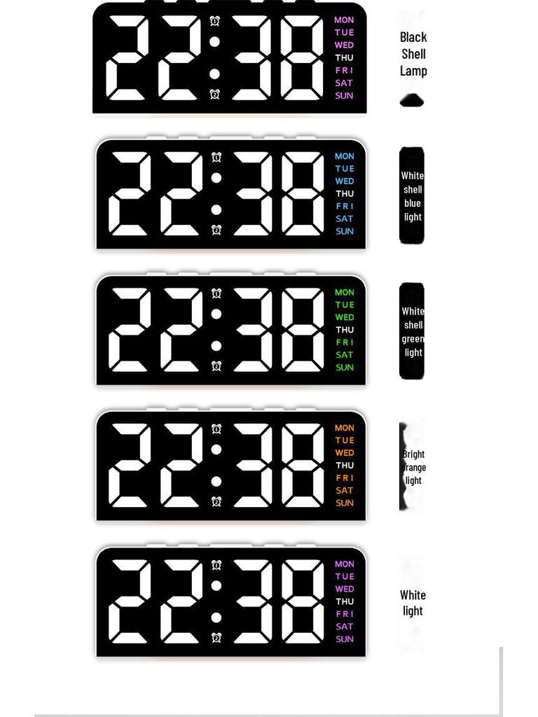 Ceas digital LED transfrontalier GH8033: Afișaj mare, dată, alarmă multifuncțională și lumină de atmosferă