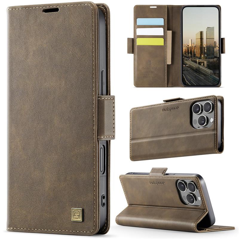 Magnetic Wireless Charging Leather Wallet Card Phone Case for iPhone 17E 5G 17 Air 16E 16 Pro Max 15 Plus 14 13 12 11 Flip Cover