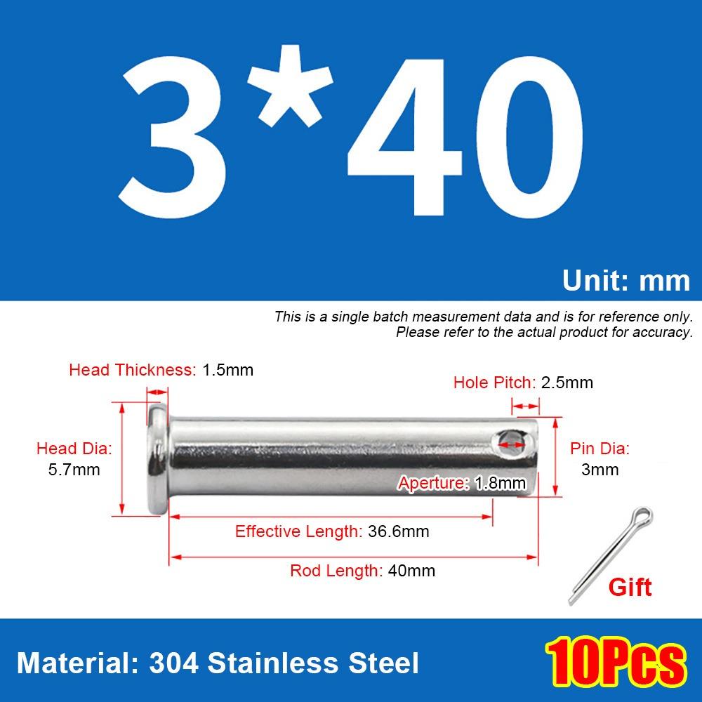 1Set M3 Positioning Pin Cylindrical Plug Pin Set New Pin Shaft Cotter