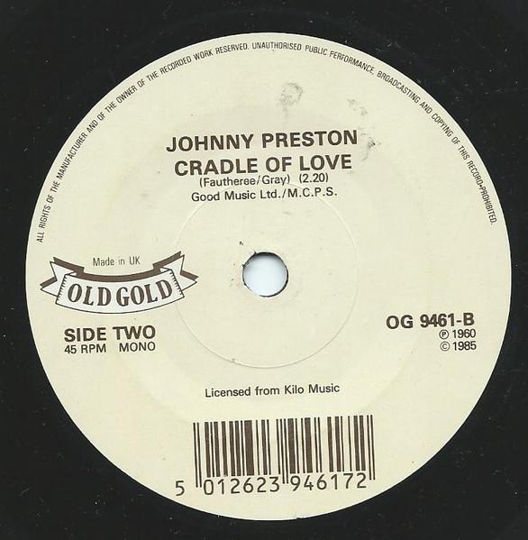 

7inch Record JOHNNY PRESTON - Running Bear OG9461 Old Gold 1985 UK Rock Used