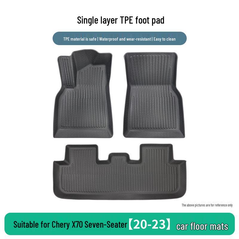 Durable TPE Floor Mats Set for Chery Jetour X70 2020-2023 Seven-Seater