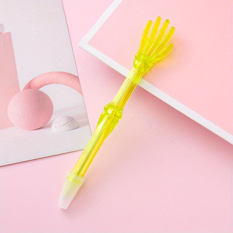 Back To School Season 10pcs 0.5mm Transparent Finger Ballpoint Pen Creative Stationery Gesture Pen Prize Gift Office Oily Signature Pen