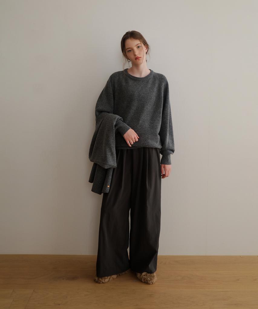 SIEERING Wool Crewneck Knit [Gray]