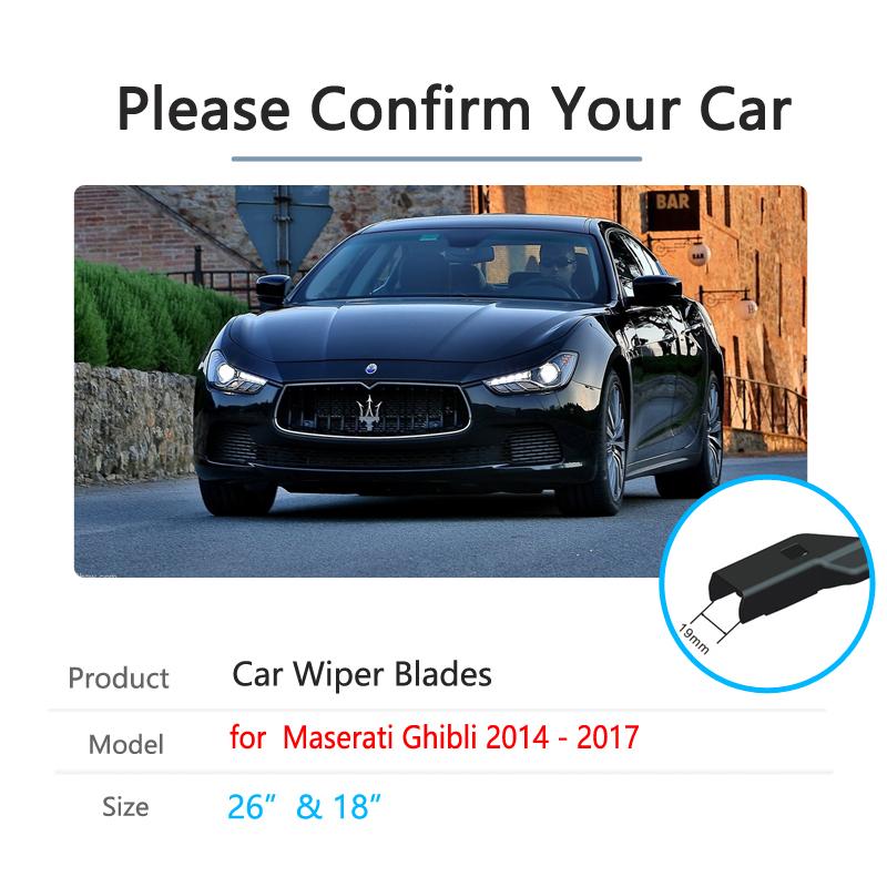 Araba silecek lastikleri Maserati Ghibli 2014 2015 2016 2017 ön cam ön cam araba aksesuarları fırçalar yıkayıcı