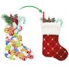 Christmas Stockings Sequin with Lanyard Non-fading Gift Candy Bag Tear-resistant Hanging Pendant Household Fireplace