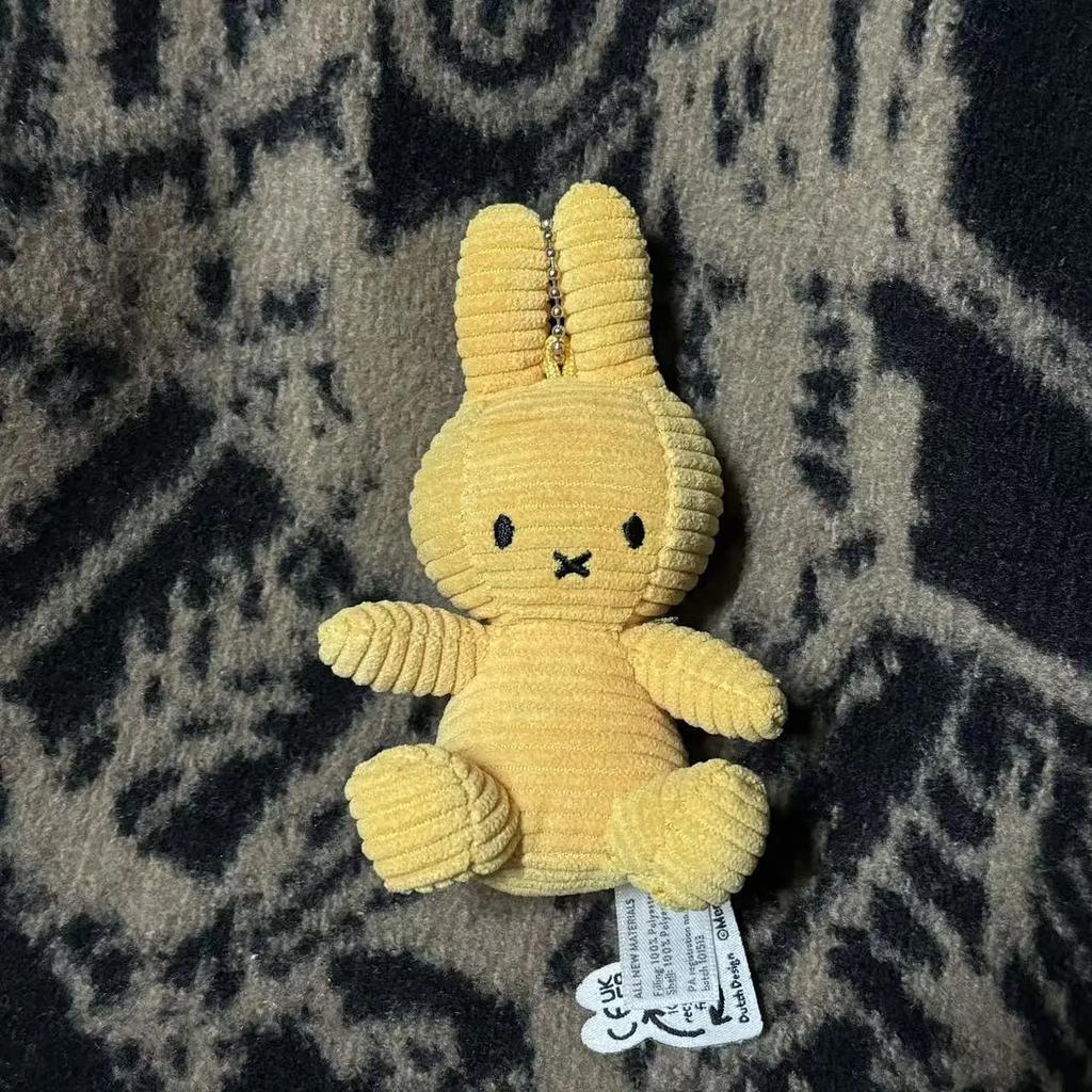 Kawaii Miffy Keychain Miffy Rabbit Doll Pendant Corduroy Little Rabbit Keychain Plush Cute Rabbit Figurine