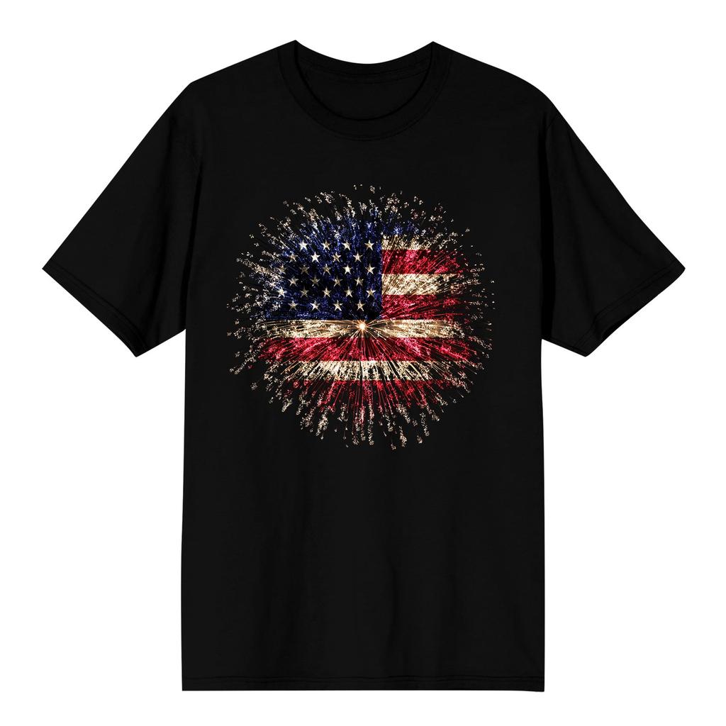 Adults Casual Daily Round Neck Independence Day Printed Short Sleeved T-shirt Letter Top