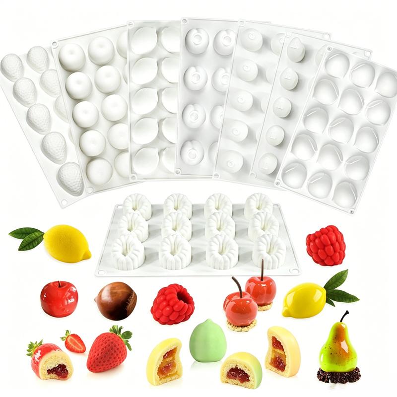 3D Mango Silicone Cake Molds - Food Grade Dessert Baking Tools for Pastry Fruit Mousse Kitchen Party Blueberry Mould