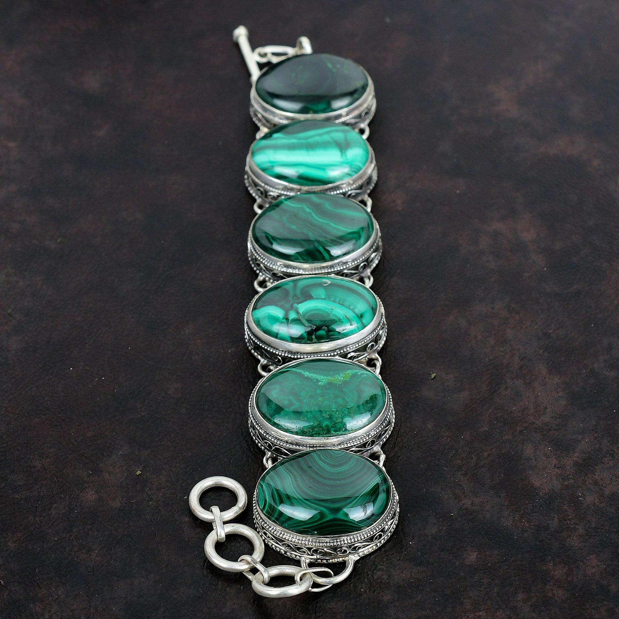 Браслет из малахита — фото 2