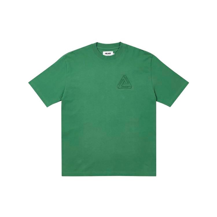 Palace Tri-Ferg Embossed T-Shirt Green Unisex Tops P22ES176