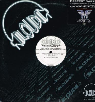12inch Record FUNKMASTER FLEX, GEDA K - Respect Carter RPROLP4550PROMO Loud Records 2001 US Rap & Hip-Hop/R&B Used