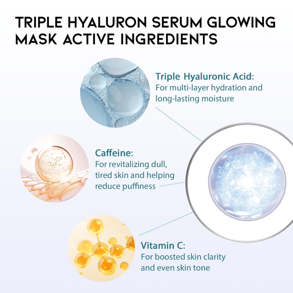 Face Korean Cosmetics Easy Skincare with Daily Face Mask Individually Hyrating Brightening Nourishing Rejuvenating Large-Capacity Masks, #OOTD