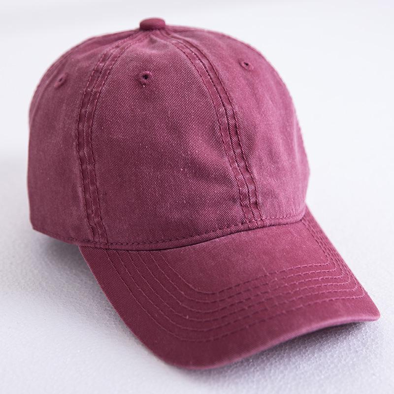 Retro and old washed baseball cap Men's trendy brand hat Women's spring and summer face small light board cap