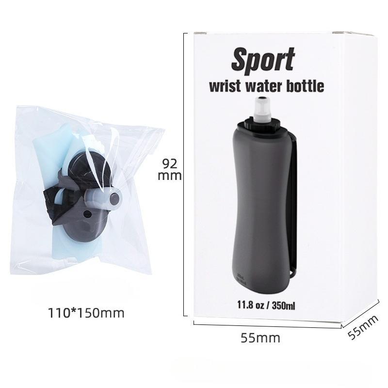 1PC Handheld Running Water Bottle Silicone Sports Outdoor Products Foldable Sports Kettle Cycling Kettle Sports Equipment