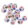 10pcs 6 Sided D6 Dice Party Board Game Dice Queen Jack Gaming Card Game Dices