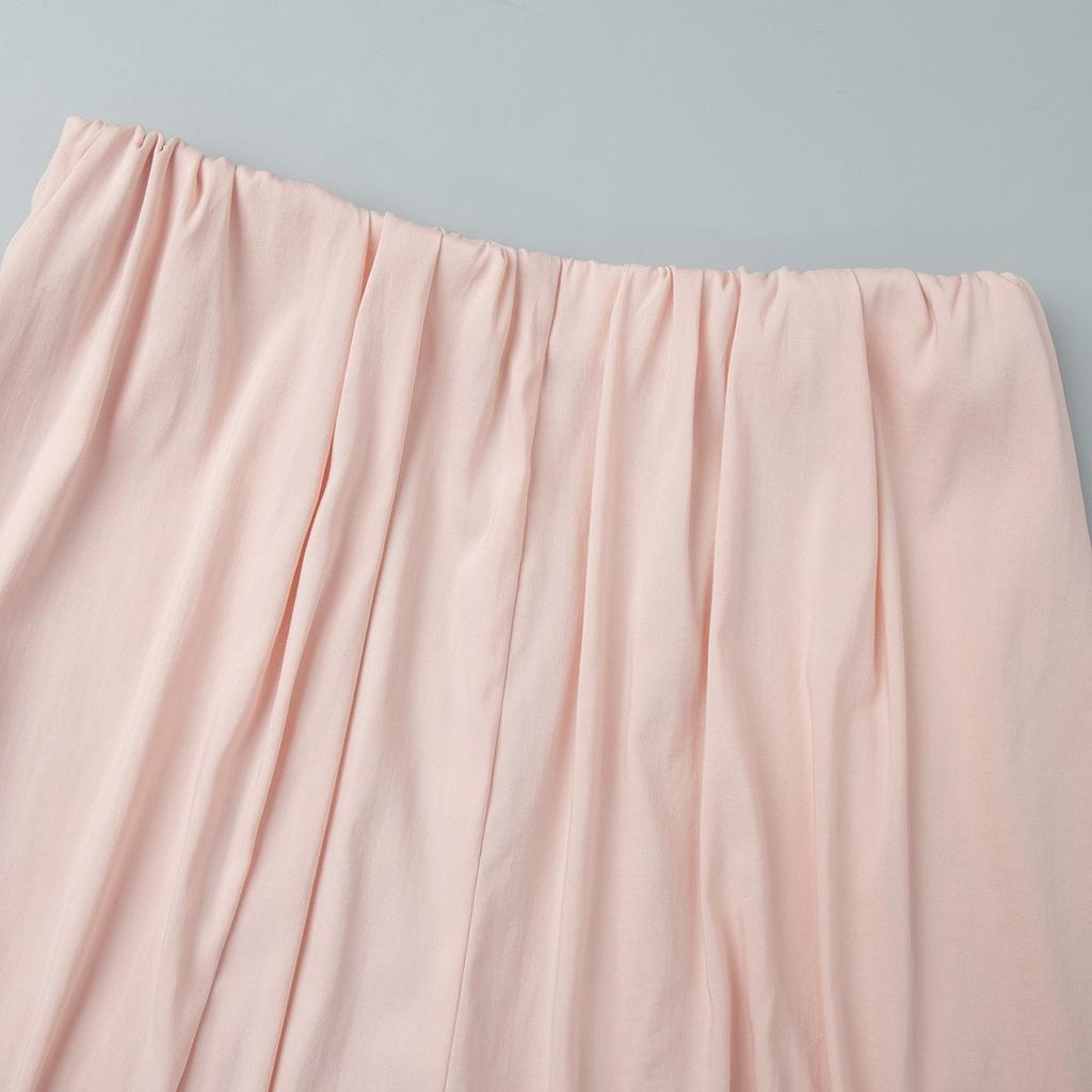 Women's Spring Summer High Waist Paper Bag Wide Leg Lantern Pants Tie Waist Loose Slimming Trousers