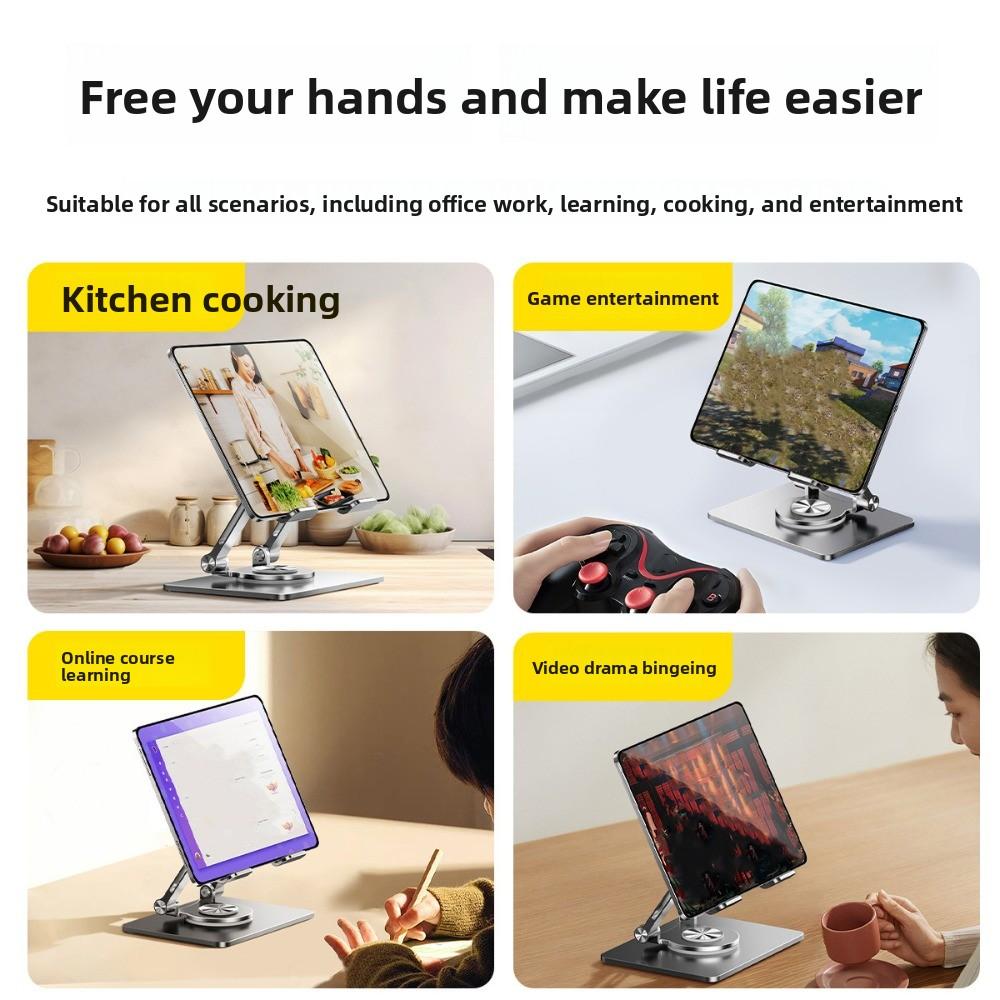 Heat Dissipation Tablet Holder 360° Rotation Tablet Phone Metal Bracket  Notebook
