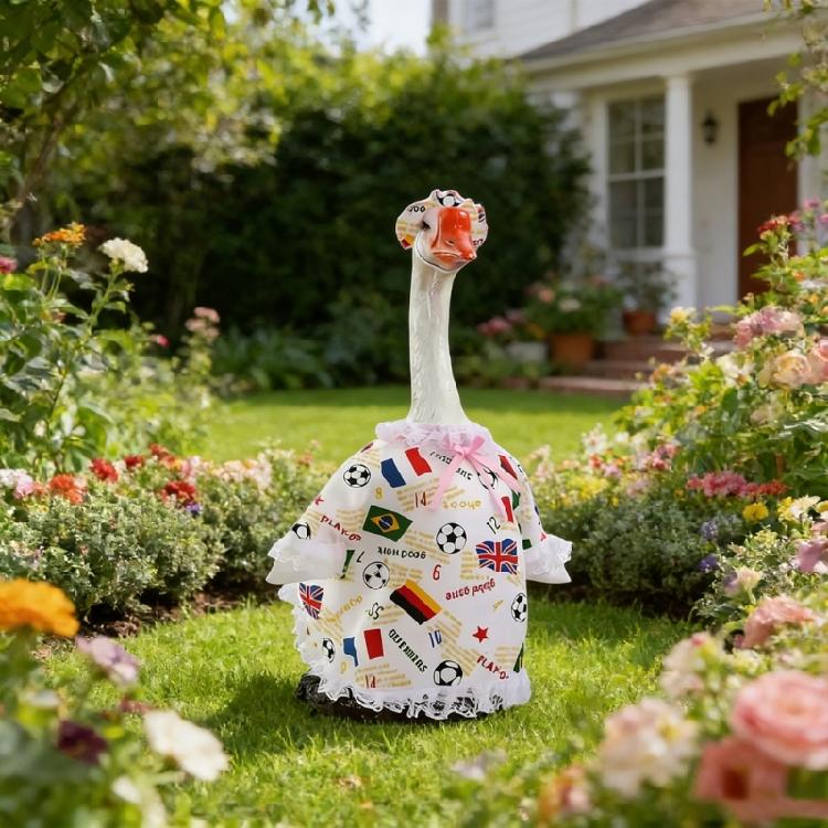 Football Porch Geese Clothing Set Dress Decoration Home Porch Ornament Festive Holiday Supplies Theme Outfit Decoration