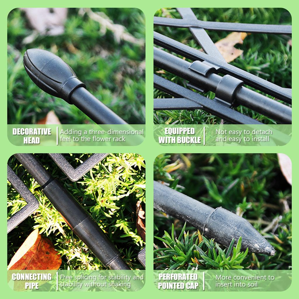 Gartenpflanzen-Rankgitter-Rahmen Stabile Pflanzenstützstäbe Outdoor Multifunktionales DIY-Gartenrankgitter für Kletterpflanzen Dekorativ