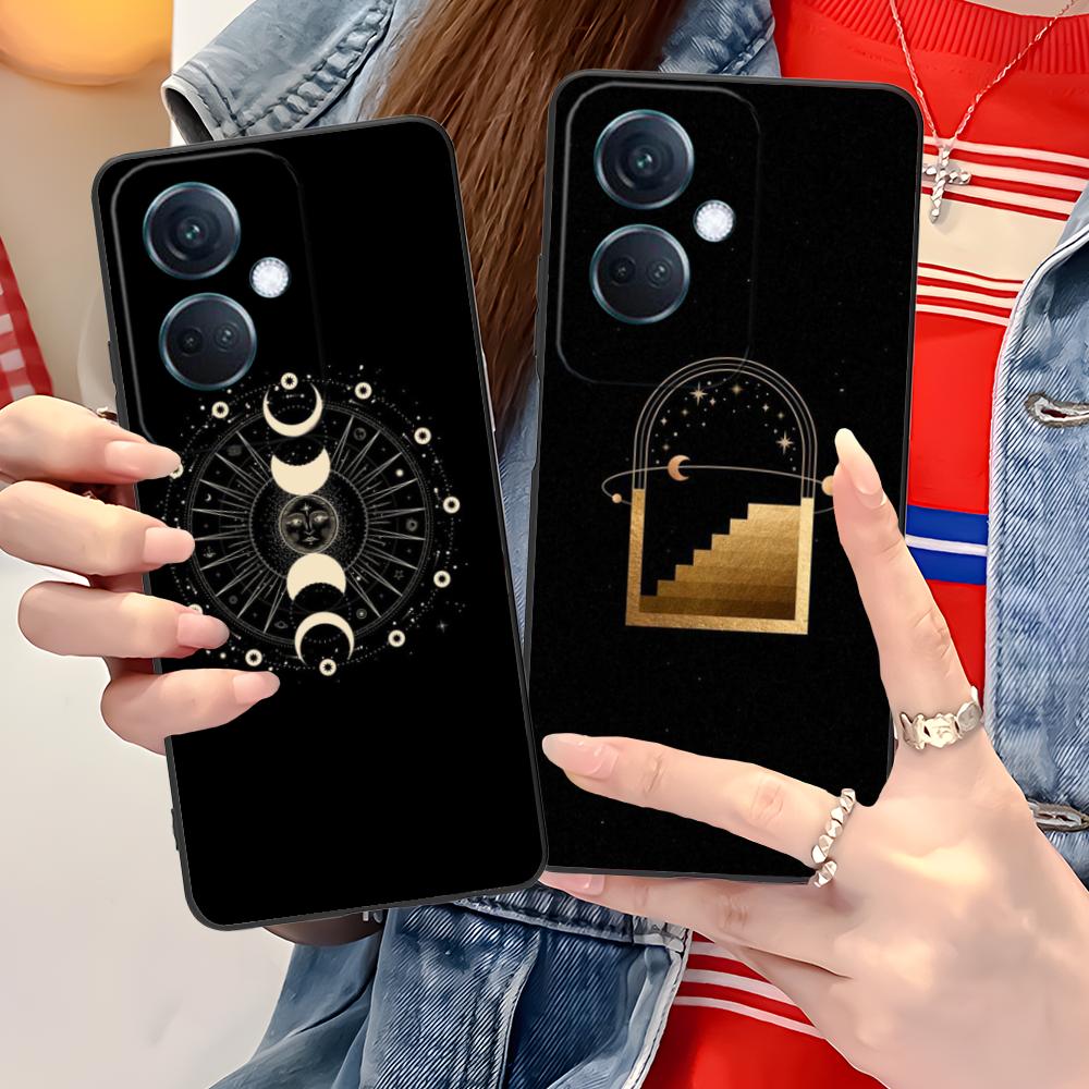 Sun Moon Mobile Cell Phone Case for OPPO Reno 14 13 12 11 10 9 8 7 6 5 F T Pro 5G Colorful Printing Cover Luxury Pretty Cover