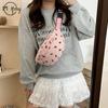 Waist Bag Women Men Corduroy Fanny Pack Strawberries Pocket Fashi Chest Handbag Sports Travel Purse Plaid WaistPack Belly Bags