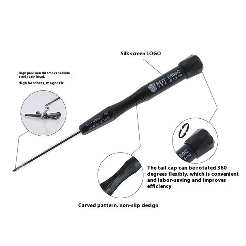 

BEST BST-8800C Precision Screwdriver Phone Tablet PC Repair Tool,50mm PH000-50