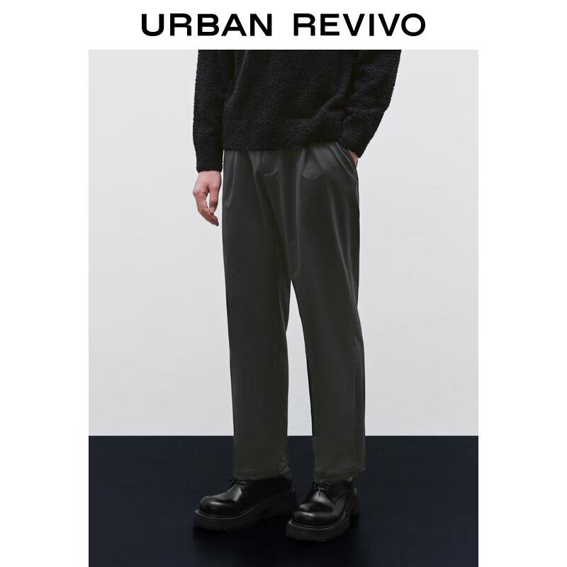 

UR2025 Men s Urban Minimalist Pleated Straight-Leg Trousers 29