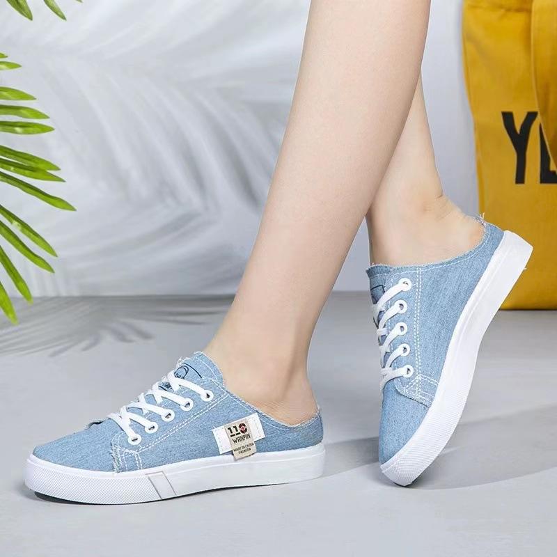 Canvas Women's Shoes Fall New Style All Matching Flat Cloth Shoes Summer Thin Single Shoes Fashion Casual Student Board Shoes
