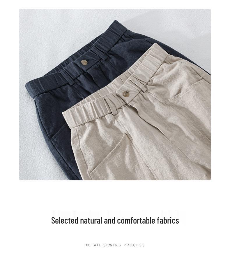 Men's Spring and Summer Versatile Casual Linen Pants - Breathable, Loose-Fit Trousers
