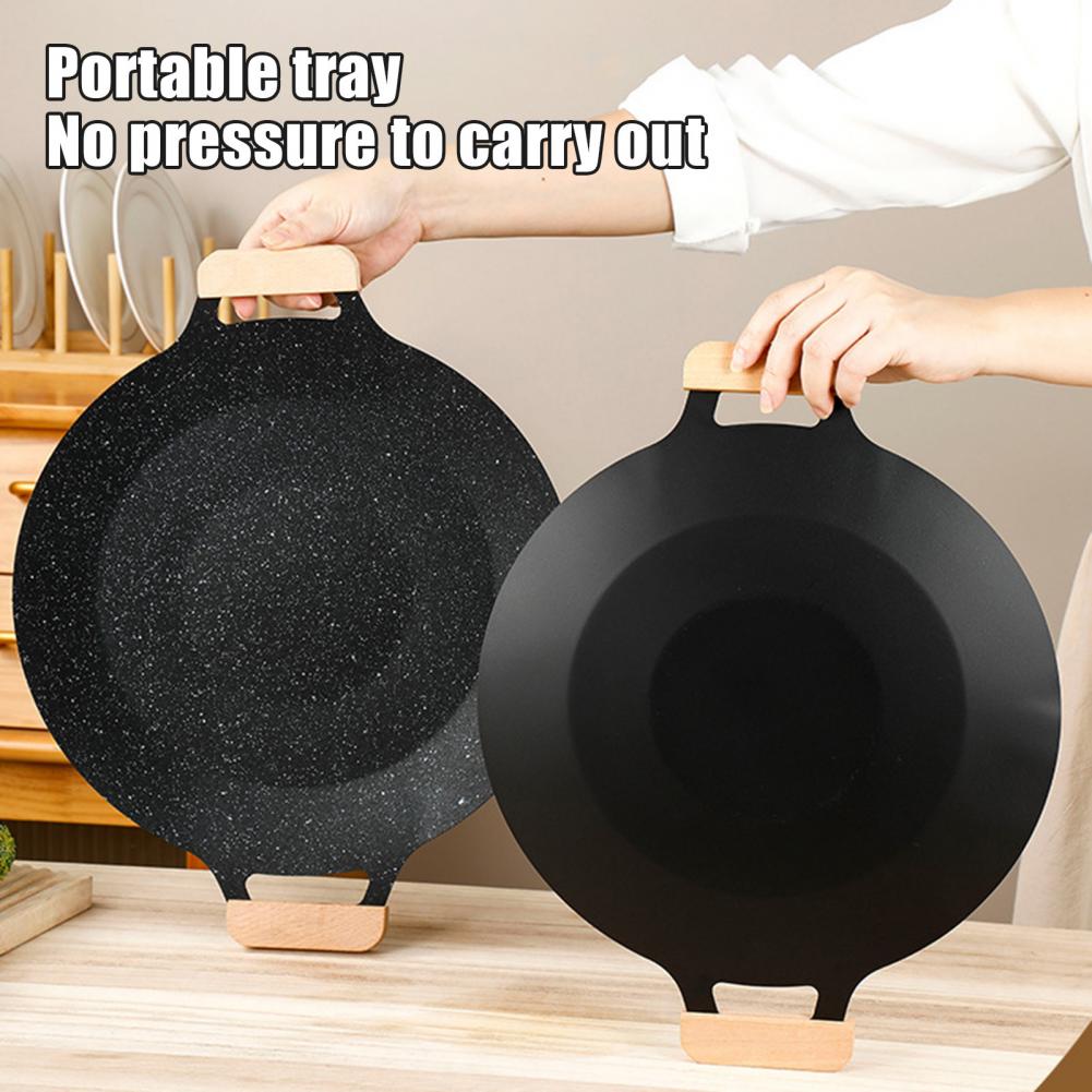 Padella Griglia BBQ Stile Coreano 28-38cm Per Piano Cottura Grande Campeggio Cottura Frittura Ghisa Piastra Multiuso Accessori Cucina