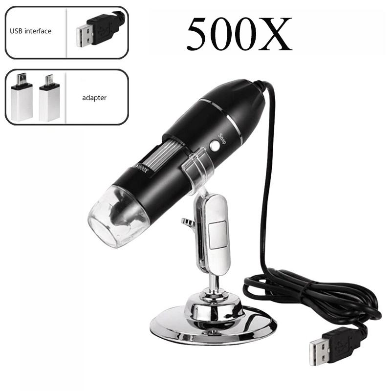 Portable 500X/1000X/1600X 3in1 Type-C USB Digital Microscope Camera Microscope for Jewelry Appraisal For Cell Phone Repair