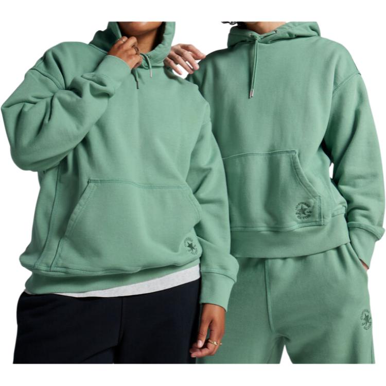 Converse Gold Standard Loose Fit Pullover Hoodie Sweatshirt Unisex Green 10025917-A06