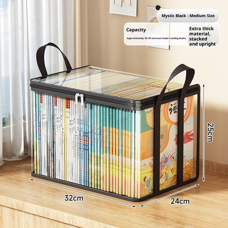 

Clear Pvc Storage Box | Flip-Top Lid & View Window | Multi-Use Organizer For Toys, Crafts & Supplies | Durable Gift Container M чёрный