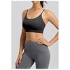 Women Thin Strap Shockproof Gather Beauty Back Sports Yoga Gym Fitness Bra