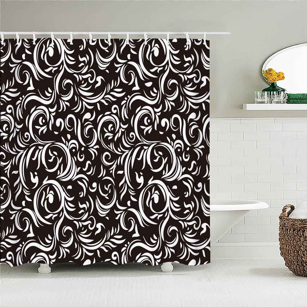 Geometrisches Muster Druck Duschvorhang Badezimmer 3D Wasserdicht Stoff Duschvorhänge Groß 180X200cm Für Badezimmer Vorhang