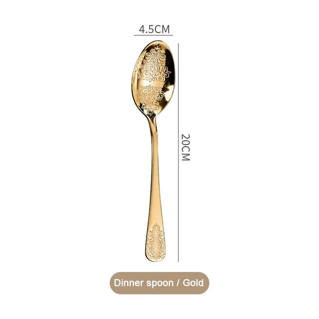 Stainless Steel Cutlery Set Portable Dinnerware Set Tableware Knife Fork Spoons Set Kitchen Utensils Sets Gift 1/2/4/8/16/24pcs